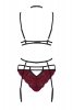 Obsessive Sugestina 3-pcs set bielizna nocna komplet biustonosz + figi + pas do pończoch